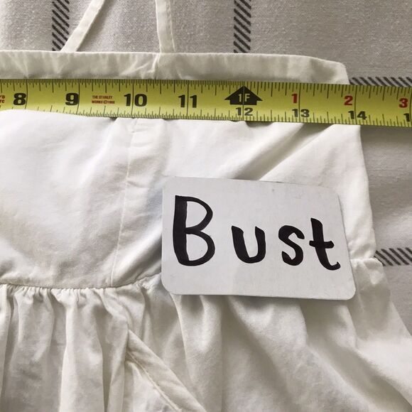 Urban Outfitters White Cotton Strappy Sleeveless A Line Flared Mini Dress - XS - Picture 5 of 9